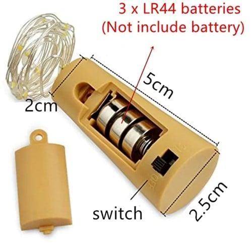 LED Fleskurk Warmwit 10 microleds 1 meter op batterij, Hobby en Vrije tijd, Knutselen, Nieuw