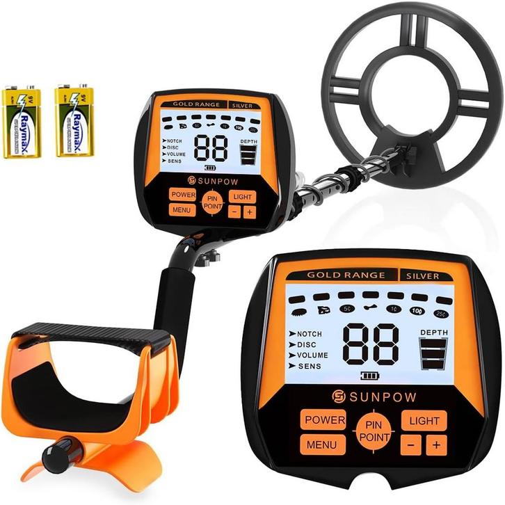 Metaaldetector voor volwassenen - LCD Scherm - Zwart - SUNPO, Huis en Inrichting, Woonaccessoires | Overige, Nieuw, Verzenden