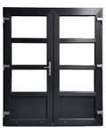 PVC-Kunststof dubbele tuinhuis/garage deur 150x204en175x204.