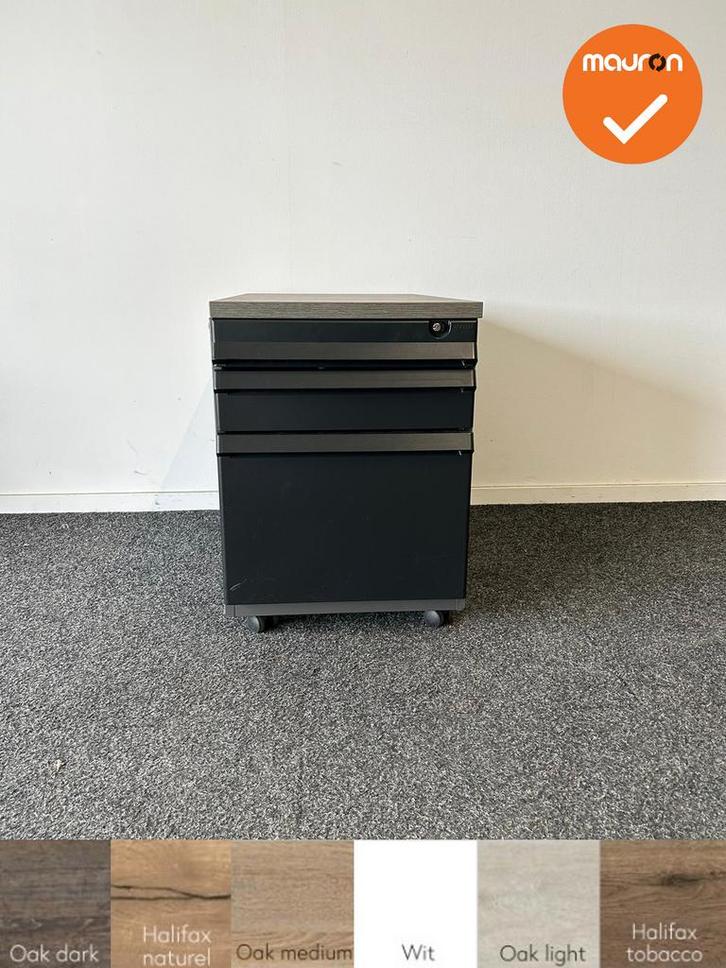 Ladeblok - 57x42x76cm - Zilvergrijs - 3 lades - kunststof fr, Zakelijke goederen, Kantoor en Winkelinrichting | Kantoormeubilair en Inrichting