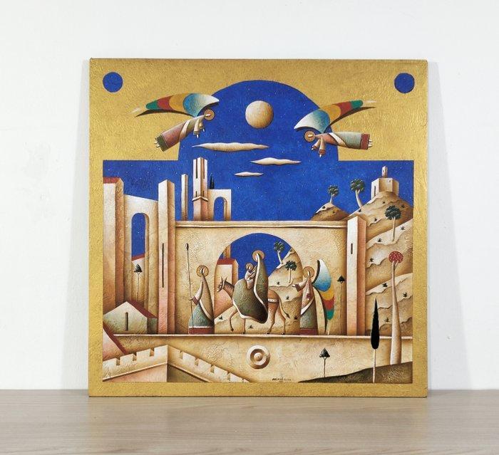 Carlo Mirabasso - Flight into Egypt, Antiek en Kunst, Kunst | Schilderijen | Modern