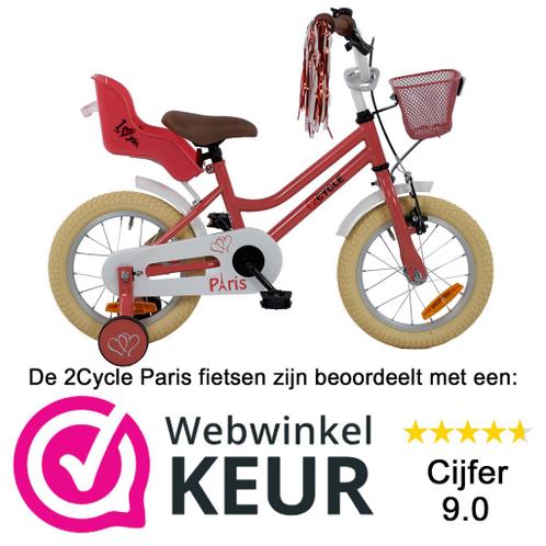 Europa Min Duplicaat ② 2Cycle Paris Kinderfiets - 14 inch - Roze-Wit - met — Vélos | Vélos pour  enfant — 2ememain