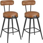 Echte Leder Look Stoelen | Tweede Kansje | OP = OP, Huis en Inrichting, Barkrukken, 2 krukken, Verzenden, Nieuw, Draaibaar