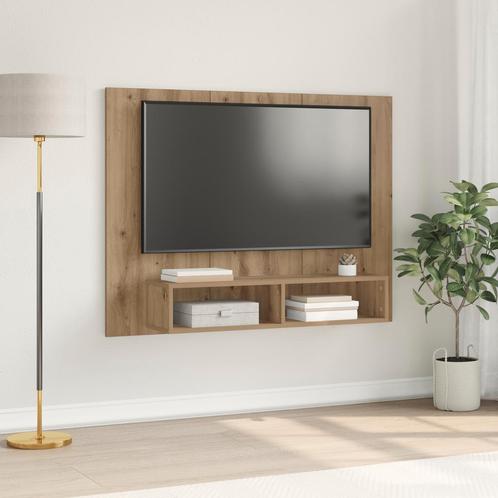 vidaXL Wand TV Kast Ambachtelijk eiken 120 x 23.5 x 90 cm, Huis en Inrichting, Kasten |Televisiemeubels, Nieuw, Verzenden