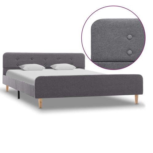 vidaXL Bedframe stof lichtgrijs 160x200 cm, Huis en Inrichting, Slaapkamer | Bedden, Nieuw, Verzenden