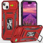 iPhone 15 - Armor Hoesje met Kickstand en Camera Slide -, Verzenden, Nieuw