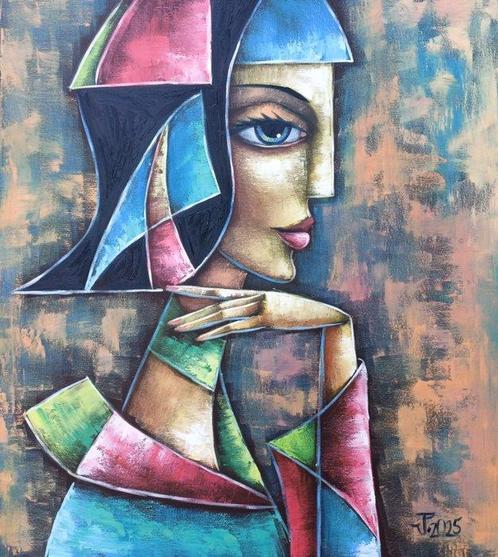 Jií Petr - Pensive XL, Antiek en Kunst, Kunst | Schilderijen | Modern
