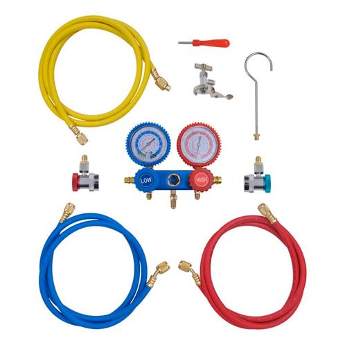 vidaXL Manometer 2-richtingen set in opbergkoffer, Doe-het-zelf en Bouw, Gereedschap | Handgereedschap, Nieuw, Verzenden