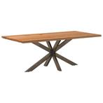 vidaXL Eettafel rechthoekig 200x100x74 cm massief eikenhout, Huis en Inrichting, Tafels | Eettafels, Verzenden, Nieuw