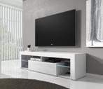 TV-Meubel Fancy - Wit - 140x35x50 - TVKast - Modern met led, Nieuw, Overige materialen, 25 tot 50 cm, 100 tot 150 cm