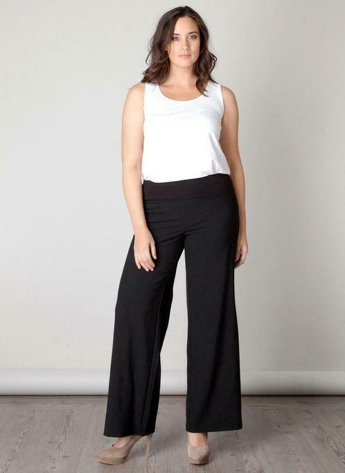 Broek Aiko Yesta halfwijd model maat 48, Kleding | Dames, Broeken en Pantalons, Verzenden