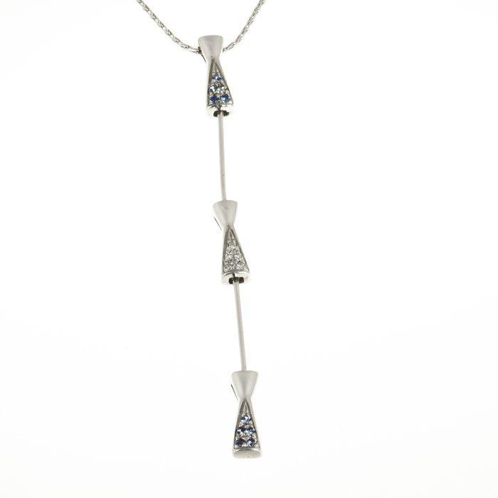 Chimento - Halsketting - 18 karaat Witgoud Diamant, Handtassen en Accessoires, Kettingen
