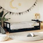 vidaXL Kinderbedframe 80x200 cm massief grenenhout zwart, Verzenden, Nieuw