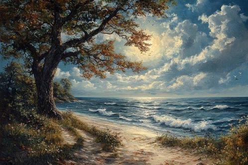 CoCo - Beachside Tree - XXL, Antiek en Kunst, Kunst | Schilderijen | Modern