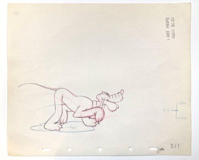 Original Pluto Animation Drawing (Walt Disney, 1939) +, Verzamelen, Disney