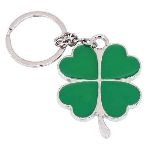Fako Bijoux® - Klavertje Vier Sleutelhanger - Groen, Verzamelen, Sleutelhangers, Verzenden