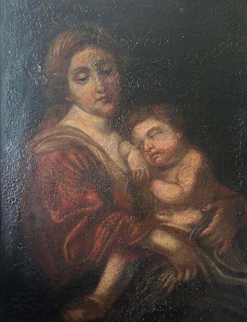 Europese school (XVIII) - Vierge à l’Enfant, Antiek en Kunst, Kunst | Schilderijen | Klassiek