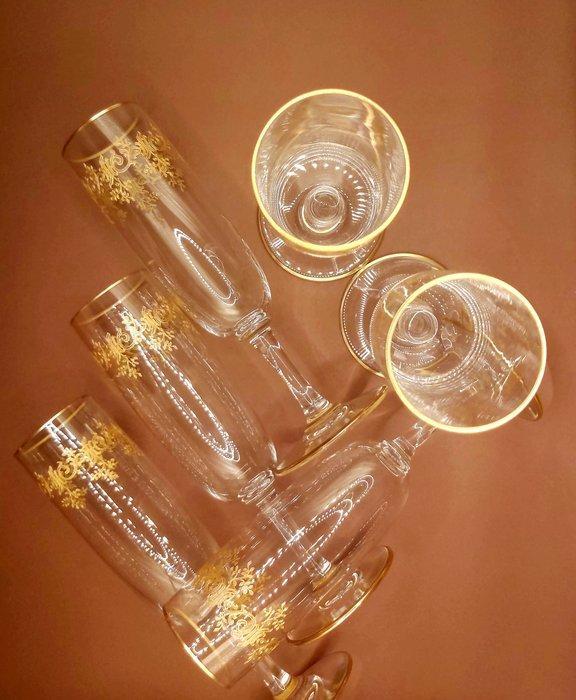 Baccarat - Wijnglas (6) - Récamier - Glas, Antiek en Kunst, Antiek | Meubels | Tafels