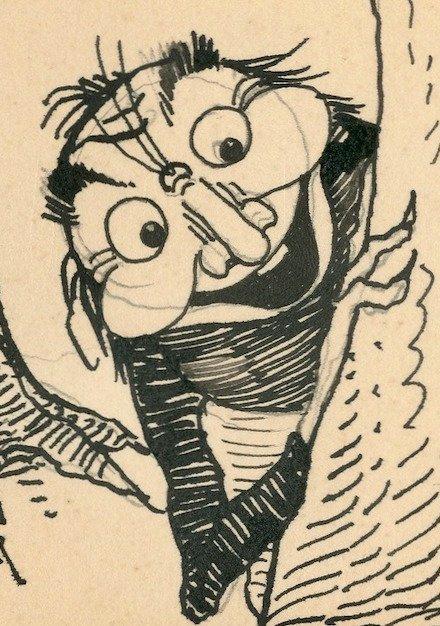 Dulieu, Jean - 1 Original drawing - Paulus de Boskabouter -, Boeken, Stripverhalen