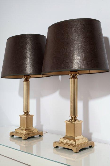 Herda - Een Paar Exclusieve Kolom Tafellampen - Regency -, Antiek en Kunst, Curiosa en Brocante