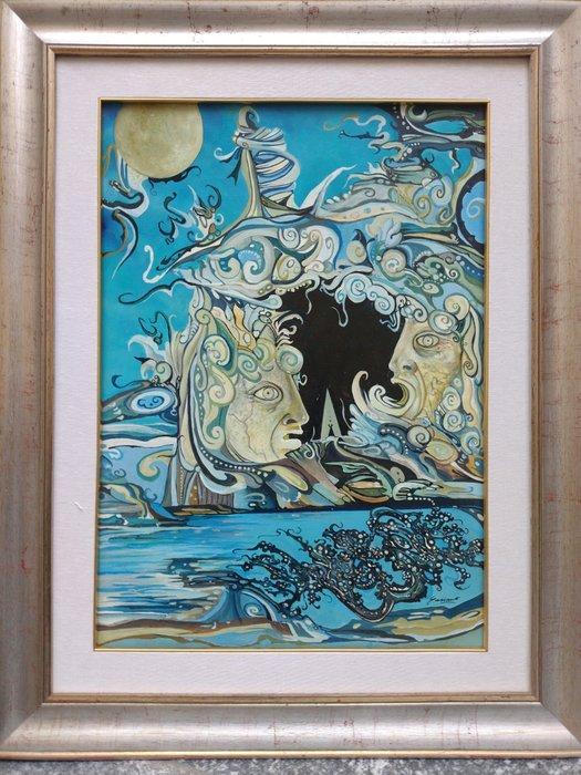 Leone Didier Gariano (1931-2008) - Le Thèatre Dionysiaque, Antiek en Kunst, Kunst | Schilderijen | Modern