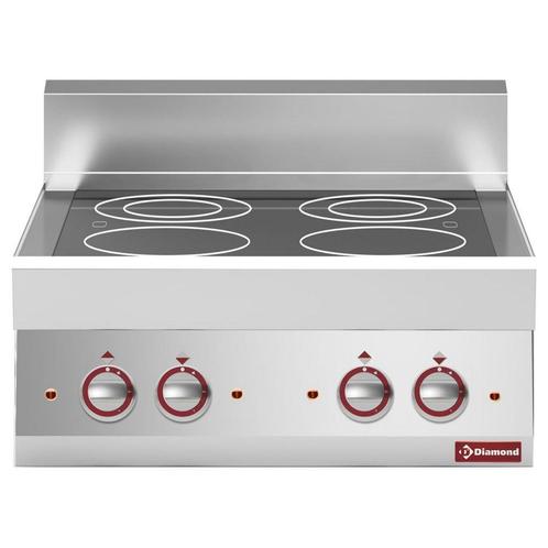 D-E65/4VC7T-N Cuisinière électrique vitrocéramique 4 foyers, Articles professionnels, Horeca | Équipement de cuisine, Cuisinière, Friteuse et Grils