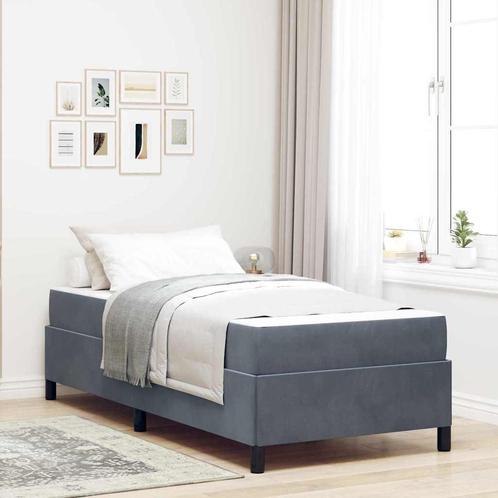 vidaXL Bedframe Anders Wit en Lichtgrijs 100 x 200 cm, Huis en Inrichting, Slaapkamer | Bedden, Nieuw, Verzenden