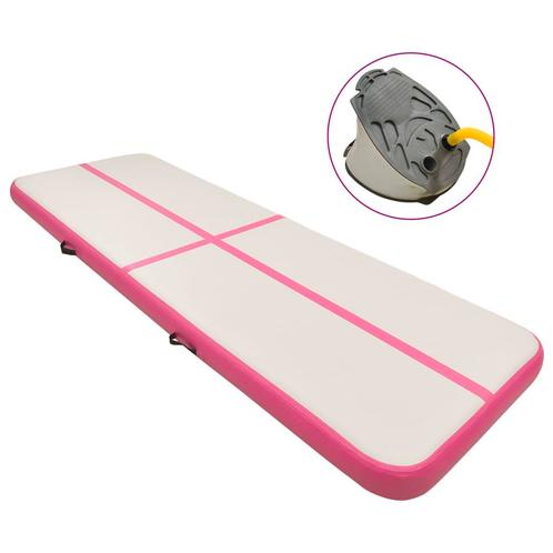 vidaXL Gymnastiekmat met pomp opblaasbaar 400x100x20 cm PVC, Sport en Fitness, Yoga en Pilates, Nieuw, Verzenden