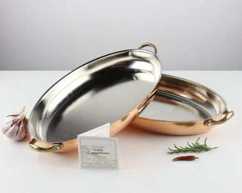 Handgemaakt - Plat de cuisson (2) - Cuivre, Laiton - Deux, Antiek en Kunst, Antiek | Keukengerei