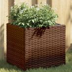vidaXL Plantenbak 36x30x32 cm poly rattan bruin, Tuin en Terras, Bloempotten, Verzenden, Nieuw