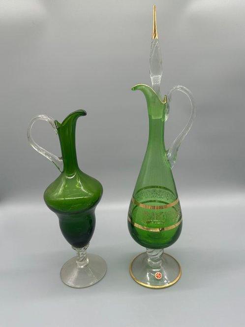 Murano - Jugenstil - Bouteille (2) - verre de Murano, Antiek en Kunst, Antiek | Meubels | Tafels