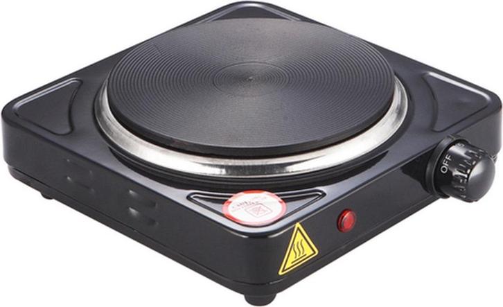 Kookplaat vrijstaand - Elektrische kookplaat - 1000W - Zwart, Elektronische apparatuur, Kookplaten, Nieuw, Verzenden