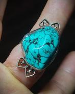 Prachtige turquoise 925 zilveren ring | Gratis verzending -
