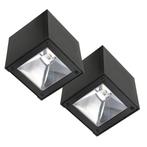 Buitenverlichting zonne-energie Set 2 stuks LED Solar Cube w, Tuin en Terras, Nieuw, Verzenden