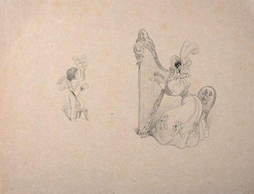 Eugène Auguste Roedel (1859-1900) - La Romance, Antiek en Kunst, Kunst | Designobjecten