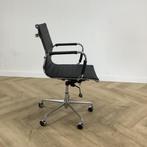 luxe vergaderstoel / bureaustoel, zwart PU leder - chroom, Ergonomisch, Gebruikt, Zwart, Bureaustoel