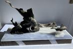 Limousin - sculptuur, scène aquatique art déco - 24.5 cm -