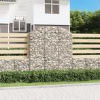 vidaXL Panier de gabions arqué 150x30x160/180 cm Fer, Jardin & Terrasse, Verzenden, Neuf