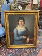 Italiaanse school (XIX) - Dama in blu, Antiek en Kunst