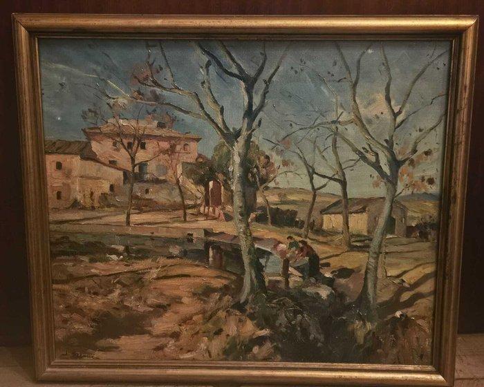 Joan Marcé Marti (XX) - Paisaje multicolor - NO RESERVE, Antiek en Kunst, Kunst | Schilderijen | Klassiek