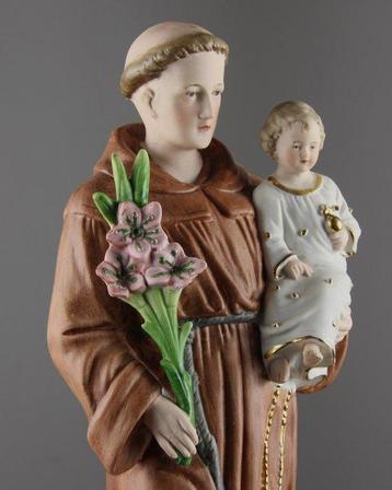 Beeldje - Sint Antonius van Padua - Bisque Porselein