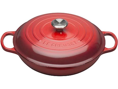 Le Creuset Braadpan Campagnard - Ø30 CM - Gietijzer -, Huis en Inrichting, Woonaccessoires | Overige, Zo goed als nieuw, Verzenden