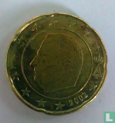 België 20 cent 2002 (grote sterren - misslag), Postzegels en Munten, Munten | België, Losse munt, Verzenden