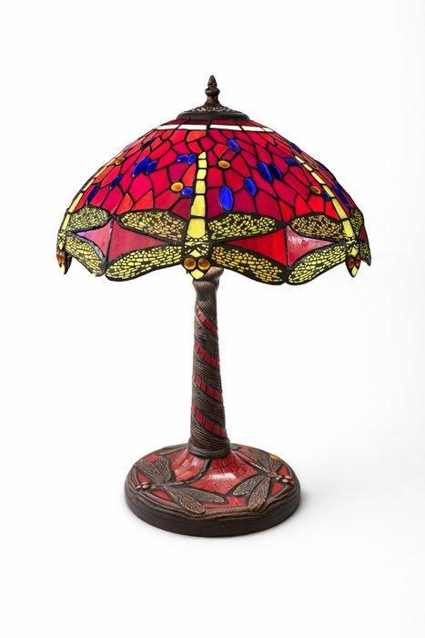 Lamp - Glas, Lood - Tiffany-stijl - Libellen, Antiek en Kunst, Kunst | Designobjecten