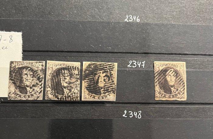 België 1849 - Set postzegels Belgisch 10/20/40 centiemen, Postzegels en Munten, Postzegels | Europa | België
