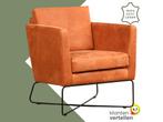 Leren fauteuil Crossover - Kenia Rost (oranje), Huis en Inrichting, Fauteuils, Nieuw, Ophalen of Verzenden, 50 tot 75 cm, Industrieel, Modern