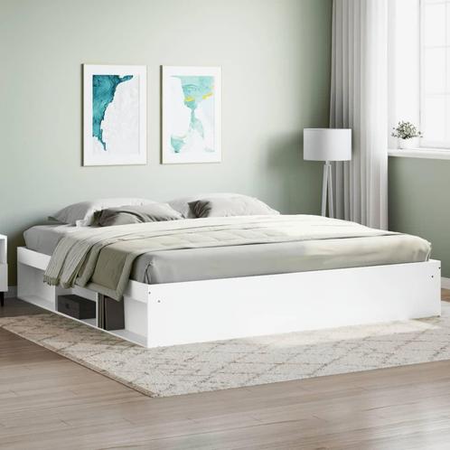 vidaXL Cadre de lit blanc 200x200 cm, Maison & Meubles, Chambre à coucher | Lits, Neuf, Envoi