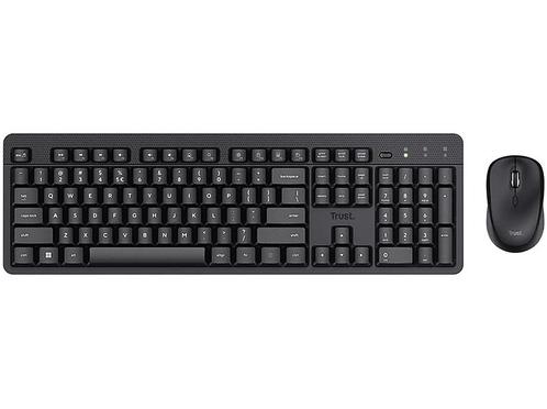 Trust - Draadloos toetsenbord + muis - Azerty - Zwart, Computers en Software, Toetsenborden, Draadloos, Azerty, Nieuw, Verzenden