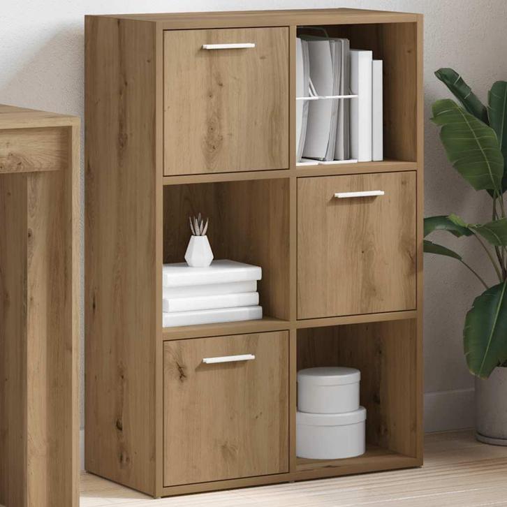 vidaXL Boekenrek 60,5x30x90 cm bewerkt hout artisanaal, Huis en Inrichting, Kasten | Boekenkasten, Nieuw, Verzenden