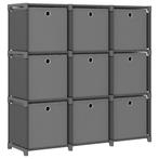 vidaXL Kast met 9 vakken met boxen 103x30x107,5 cm stof, Verzenden, Nieuw